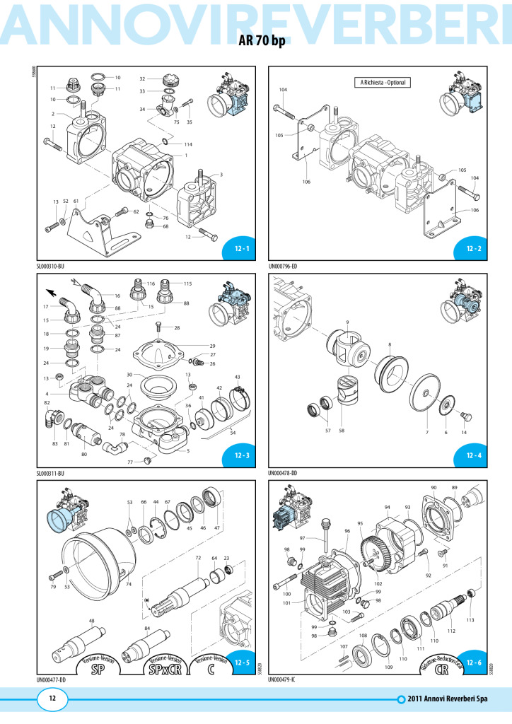  AR70-SP Pump Spare Parts Diagram