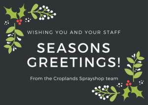 Croplands Sprayshop Christmas Postcard
