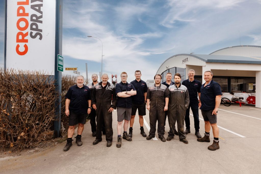The Croplands Spray Shop team at their Hastings premises