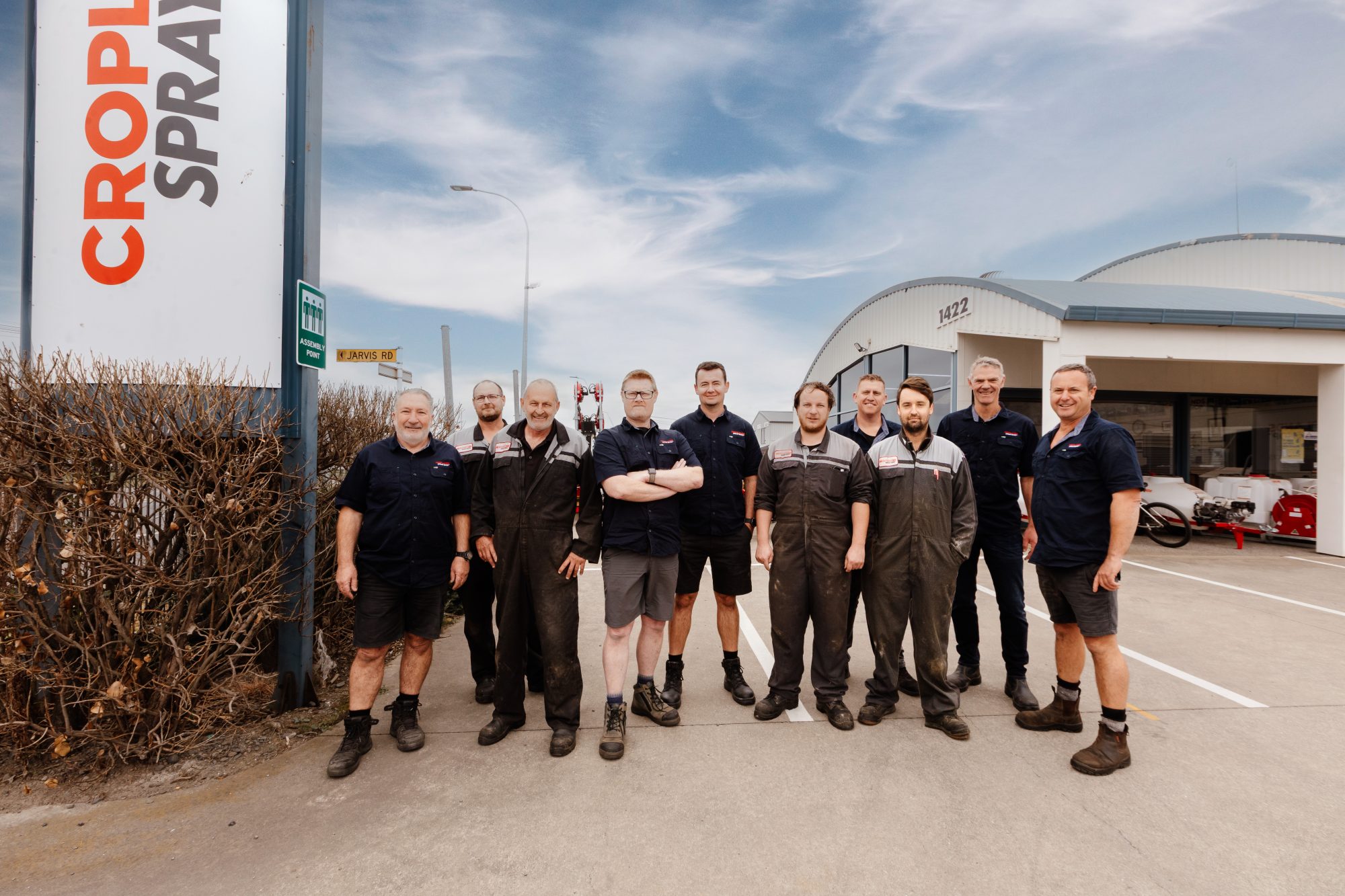 Croplands Spray Shop Apr25_020 The Croplands Spray Shop team at their Hastings premises