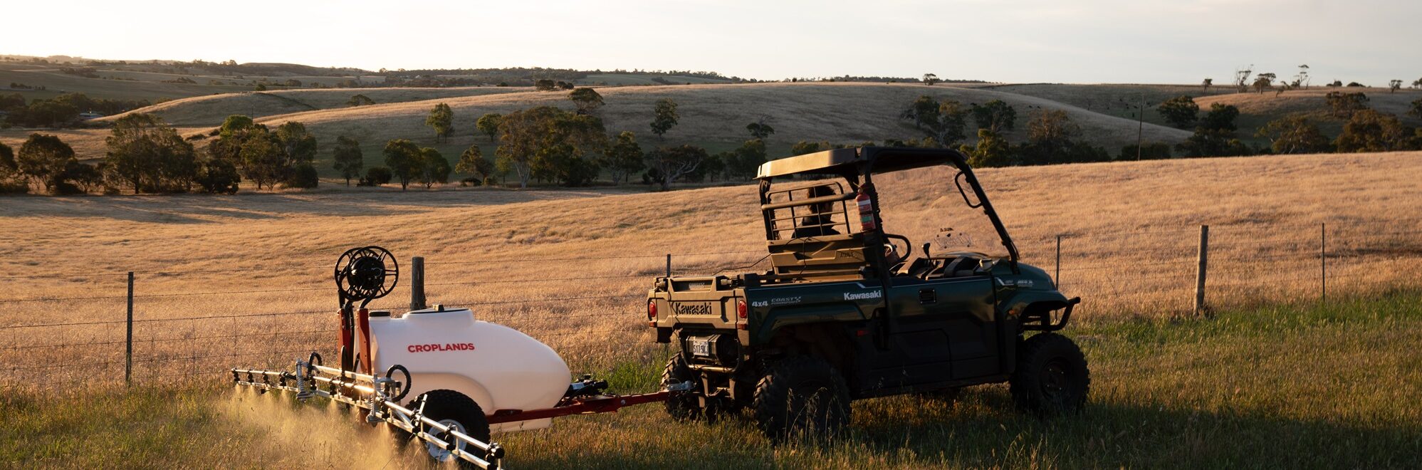 DSC04637-web-crop Croplands TrailPak sprayer on a farm