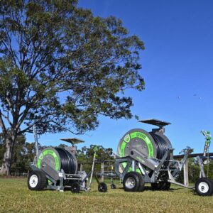 Quik Spray GreenPro Travelling Irrigator in a paddock