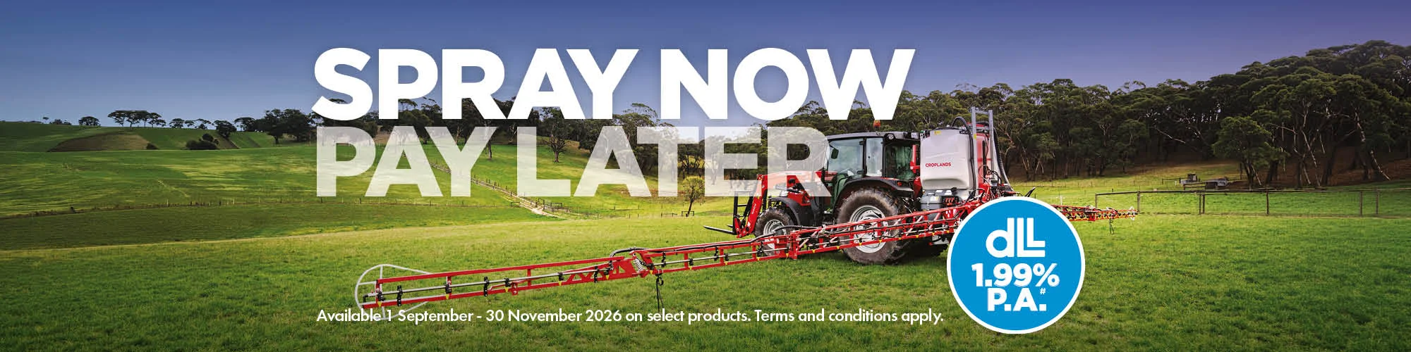 Croplands Spray Now Pay Later Promotion